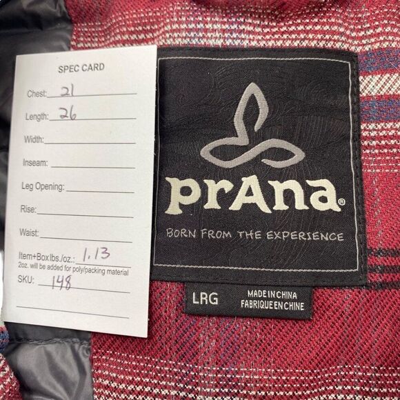 PrAna Women's Showdown Goose Down Jacket in Woodland Red Size Large - Picture 11 of 11
